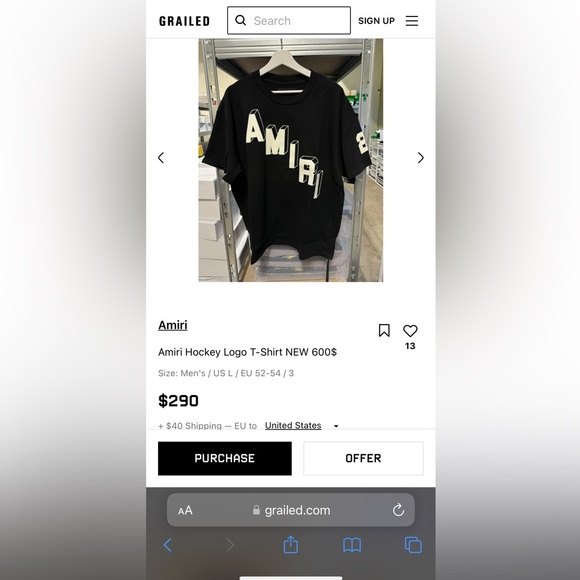 COPY - Amiri t-shirt medium size - Picture 3 of 9